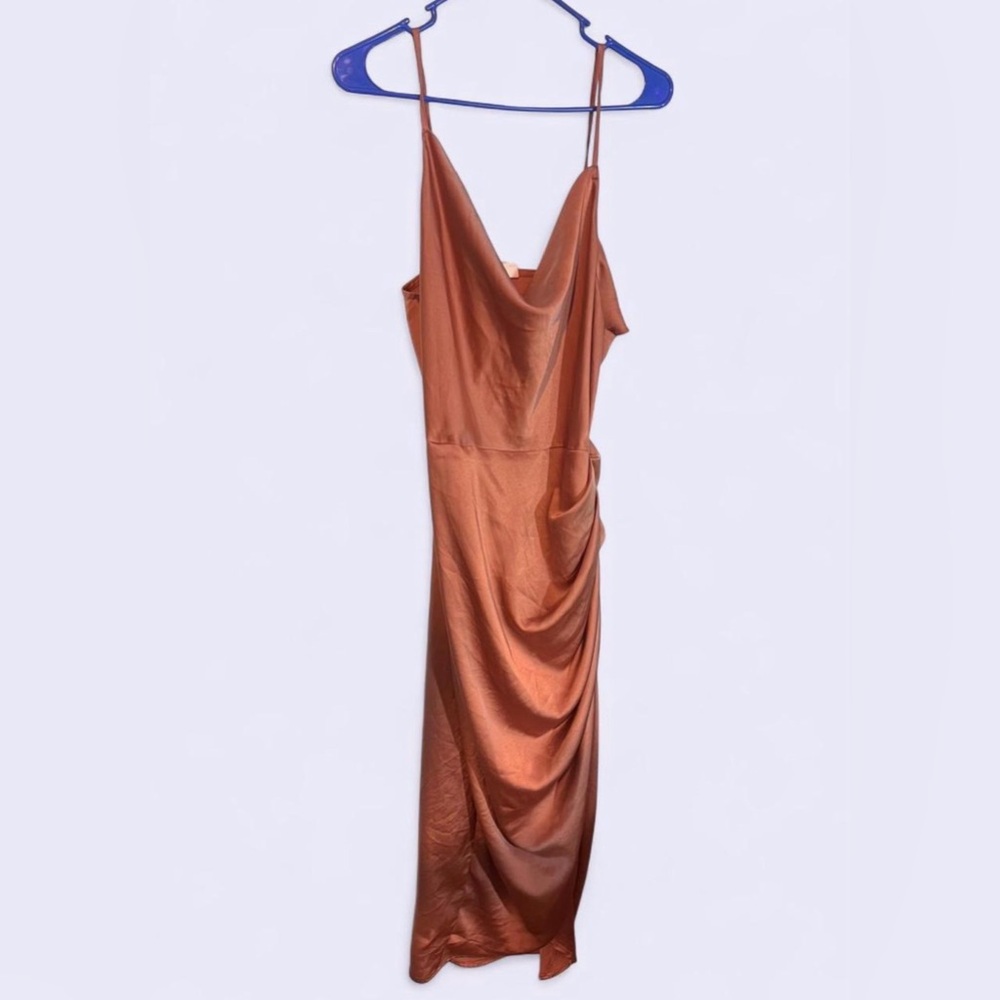 Elegant Copper Slip Dress